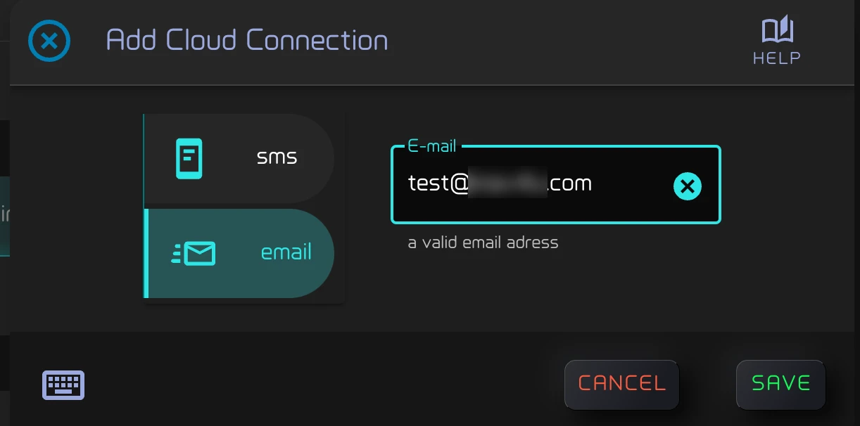 Adding an email address