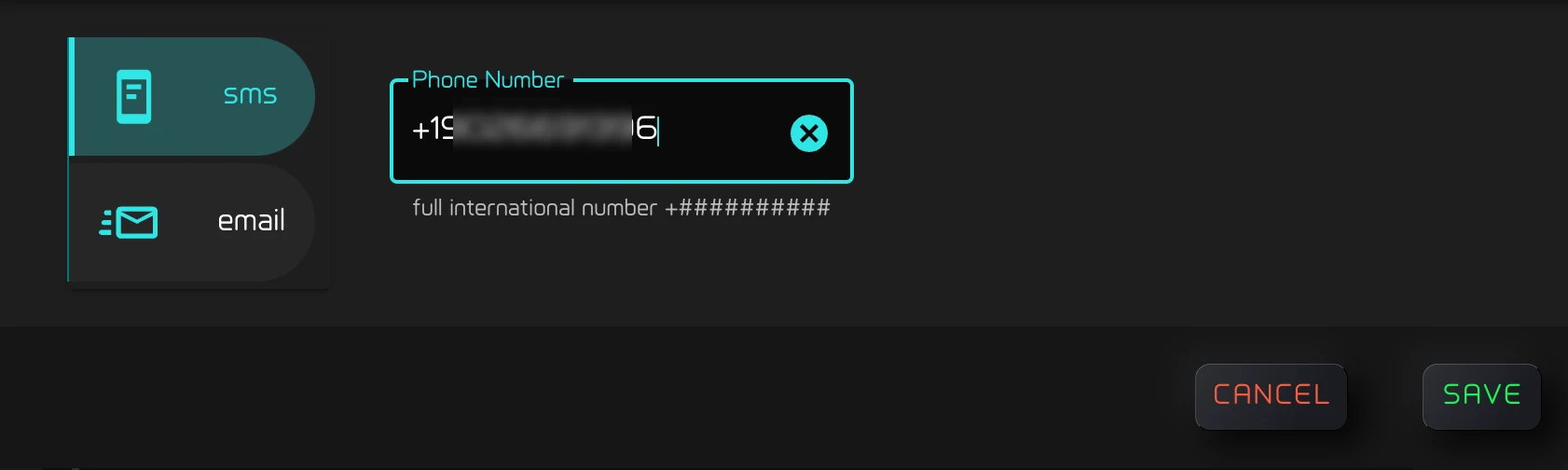 Adding a phone number