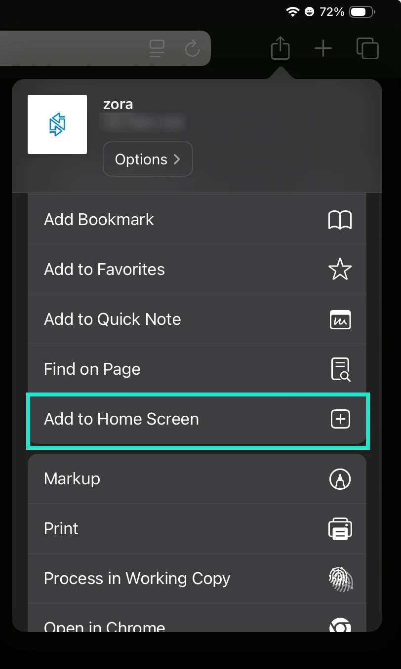Add to Home Screen