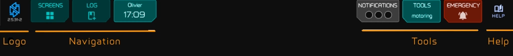 The app bar
