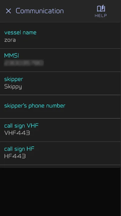The Communication panel