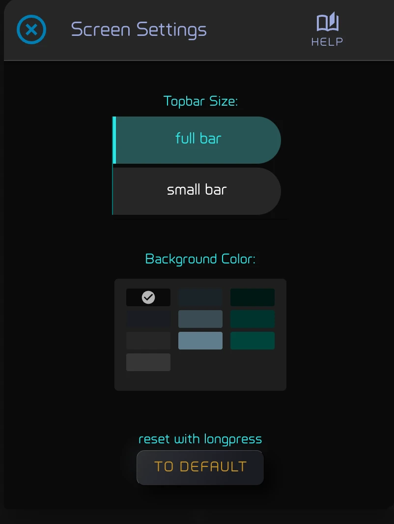 Screen Settings
