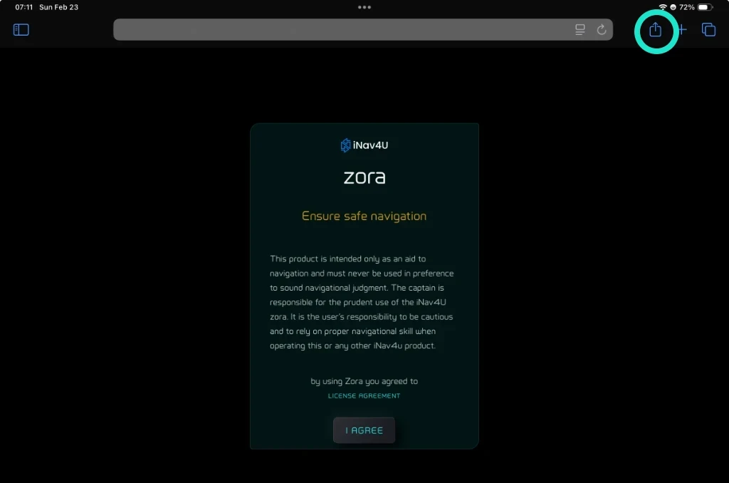 The share button