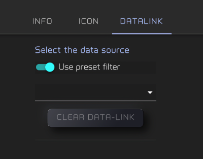 The DATALINK tab